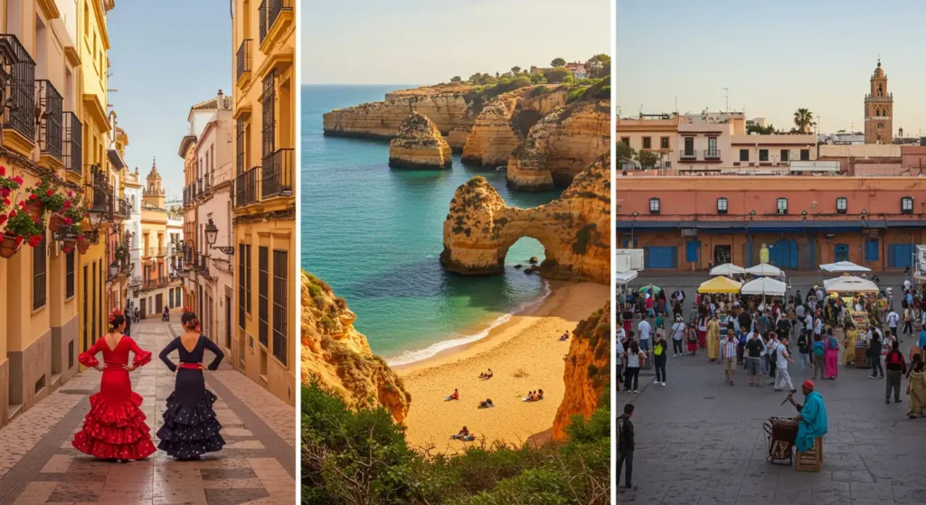 Travel to Spain, Portugal, and Morocco .